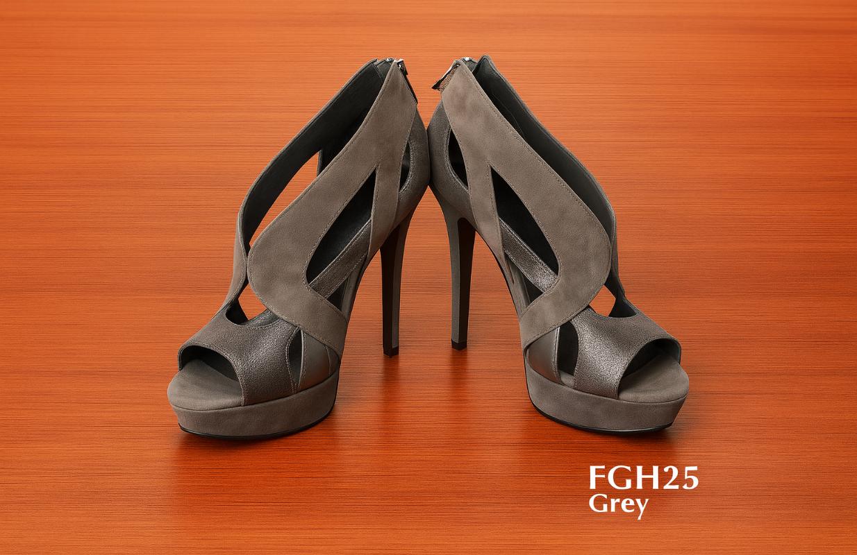 FGH25-tacones grises de moda para mujer