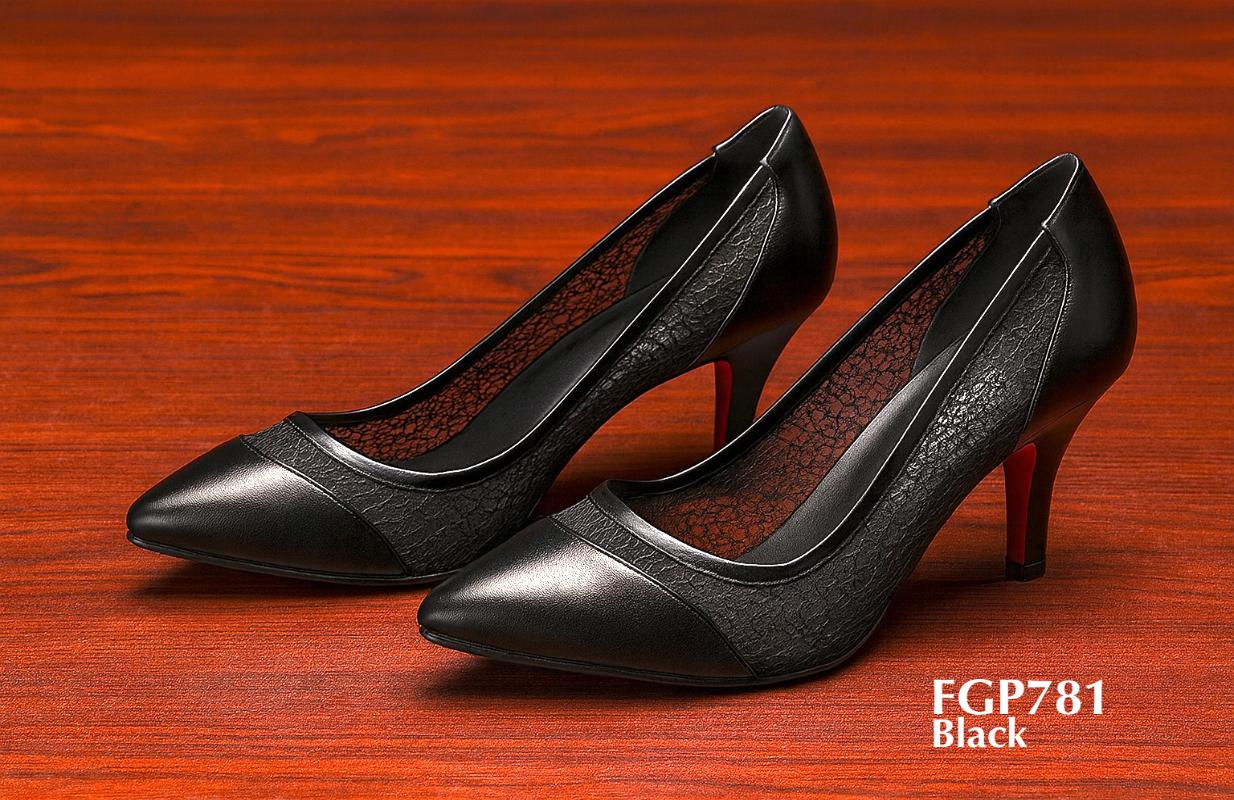FGP781 - Zapato de salón negro para mujer