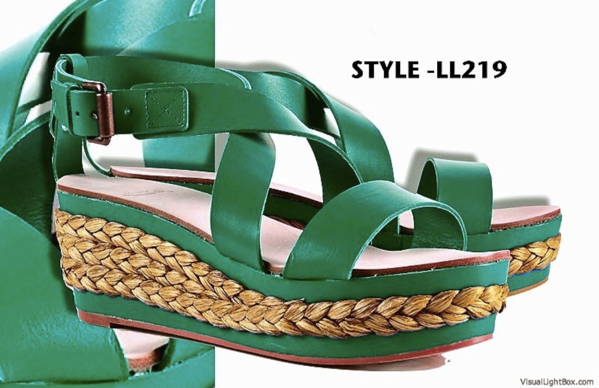 Alpargatas de piel para mujer con suela de plataforma