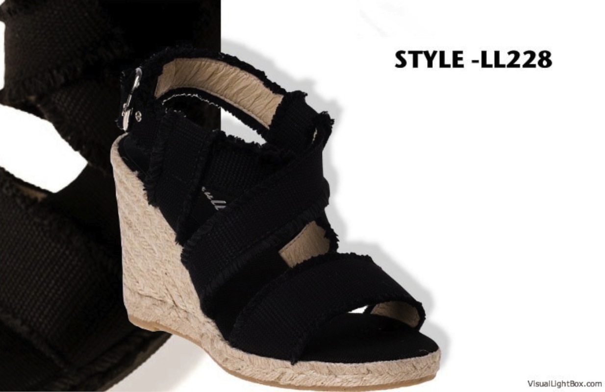 Alpargatas de lona negra para mujer