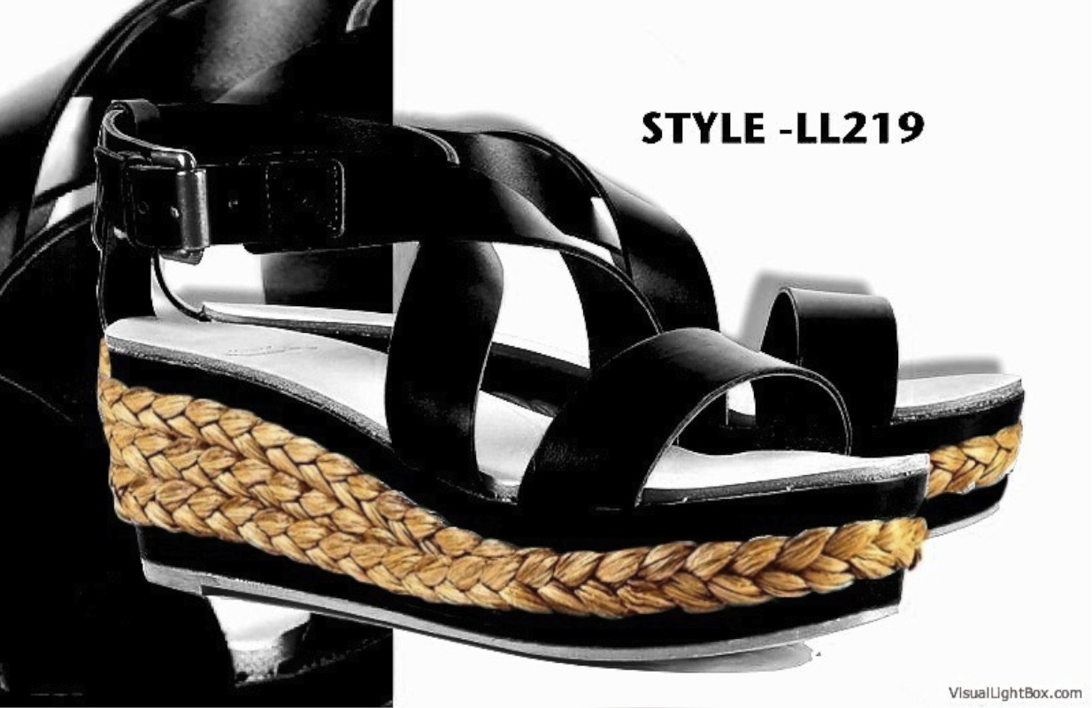 Alpargatas de piel para mujer con suela de plataforma