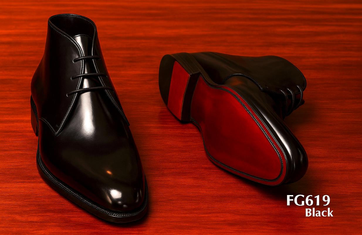 Botas chukka negras para hombre FG619