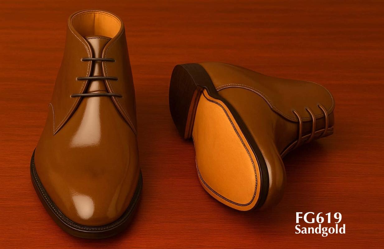 Botas chukka FG619 para hombre, color arena y dorado