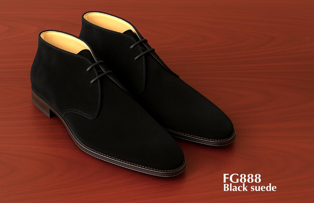 Botas chukka FG888 de ante negro