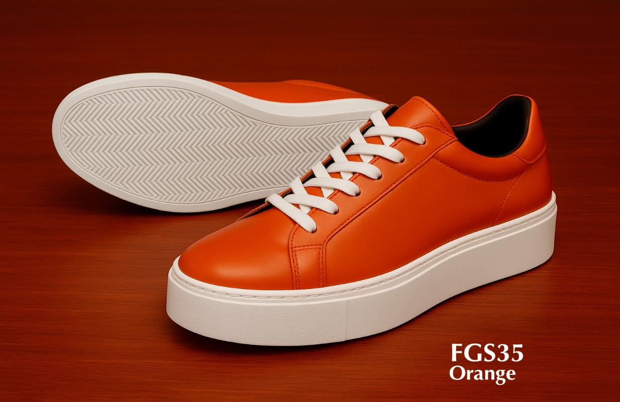 Zapatillas de cuero FGS35 naranjas