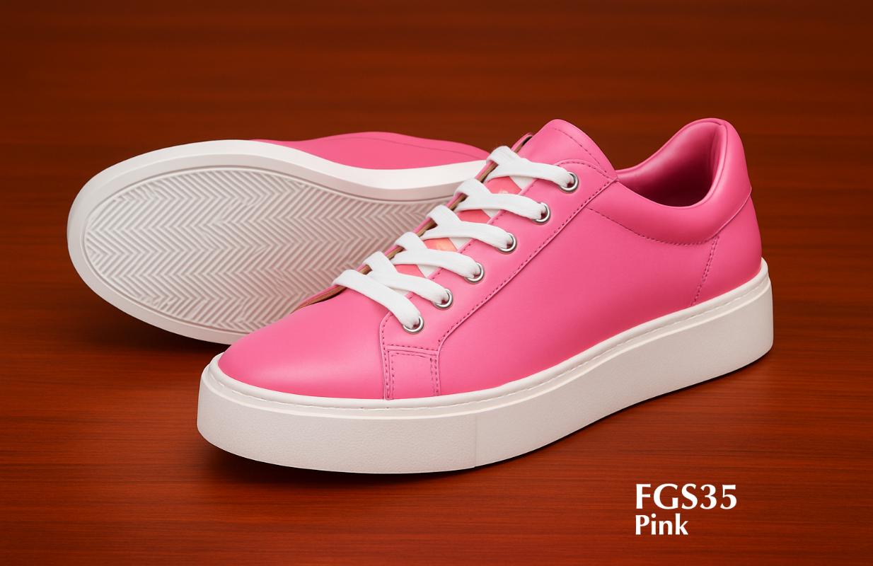 Zapatillas de piel FGS35 rosas