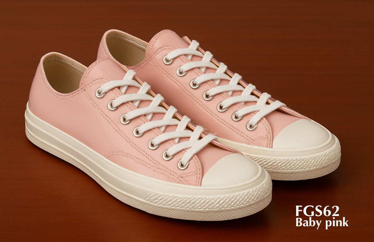Zapatillas de piel rosa bebé FGS62