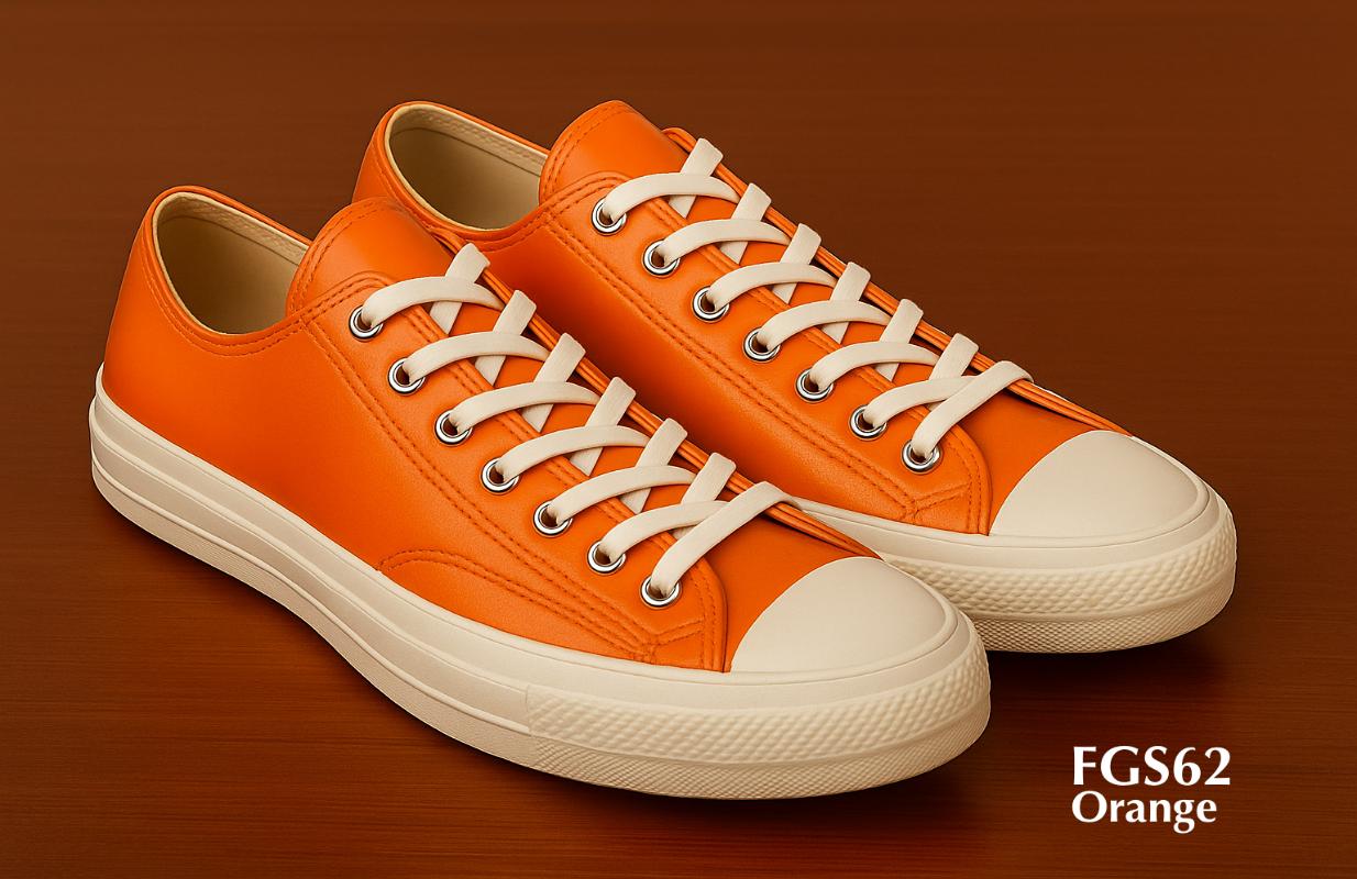 Zapatillas de piel naranja FGS62