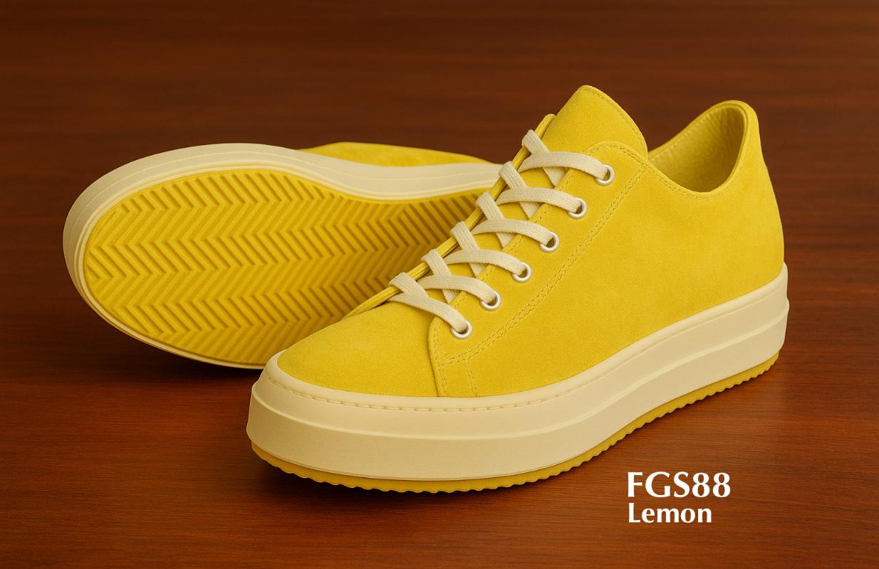 Zapatillas altas con plataforma y diseño de limón FGS88