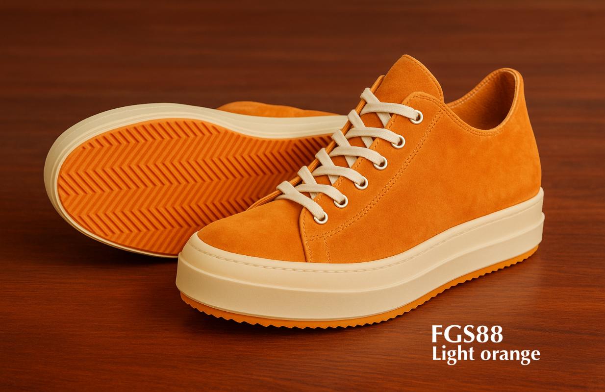 Zapatillas altas con plataforma en color naranja claro FGS88